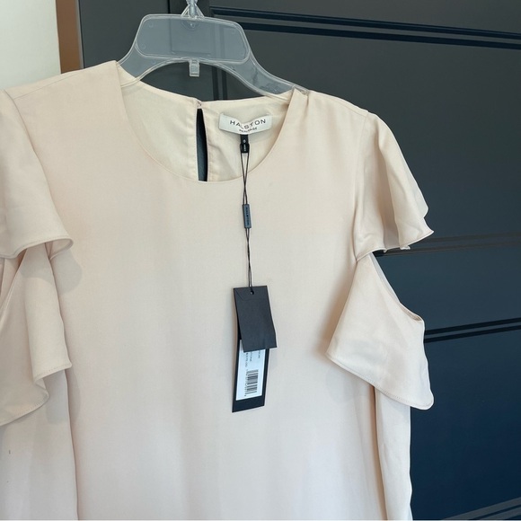 Halston Heritage Flutter Sleeve Flowy Dress - Picture 6 of 9